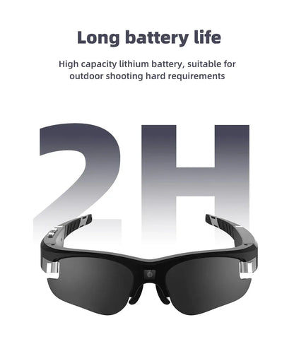 Mini FPV Smart Glasses Camera 1080P Portable FHD POV Bodycam for Bicycle Action Sports Vlogging