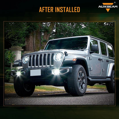 1 Pair LED Fog Lights for Jeep Wrangler JL 2018-2023 Driving Passing Lights Headlight 12V 6000K IP67 Waterproof