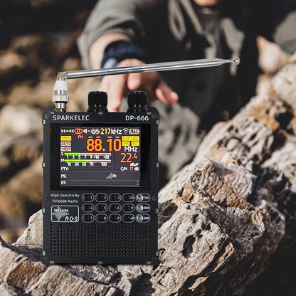 DP-666 TEF6686 Radio High Sensitivity Full Band FM AM Short Wave Radio with LCD Display High Sensitivity DSP Receiver Radio