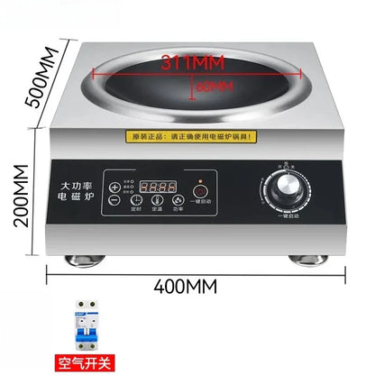 Commercial induction cooker 5000W 15 speed stir frying electromagnetic stove electric stir frying stove