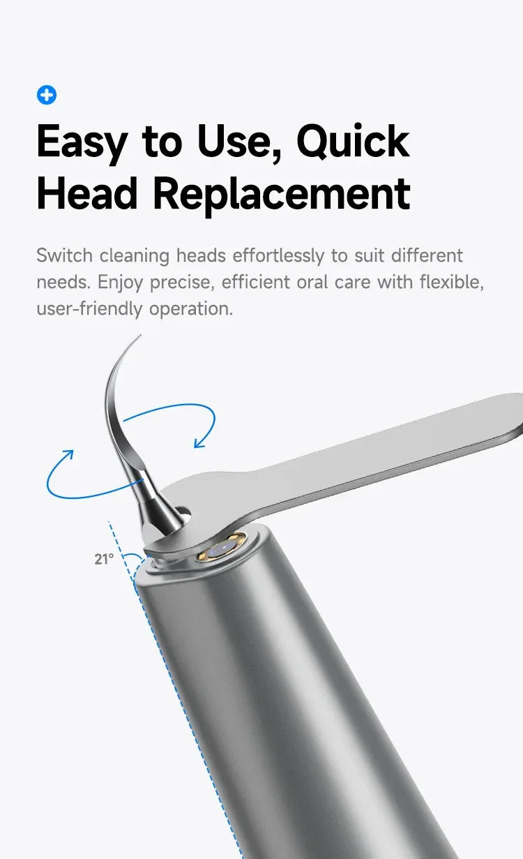 CURVY MOON Visible Electric Ultrasonic Tooth Cleaner with Camera Tartar Remover Tooth Stain Cleaning Tools Teeth Whitening Care