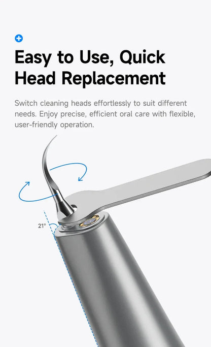CURVY MOON Visible Electric Ultrasonic Tooth Cleaner with Camera Tartar Remover Tooth Stain Cleaning Tools Teeth Whitening Care