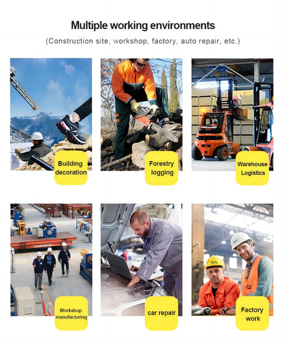 Fashion Male work safety shoes Rotating button Steel Toe shoes Work Sneakers Puncture-Proof Protective Shoes Security Boots Men