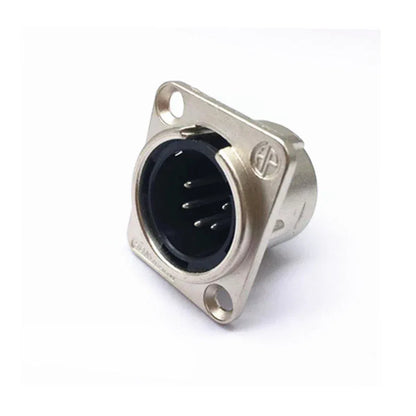 1pcs 3,4,5,6,7 pin Male/Female Black/Silver Metal Square XLR Speaker Panel mount socket Connector