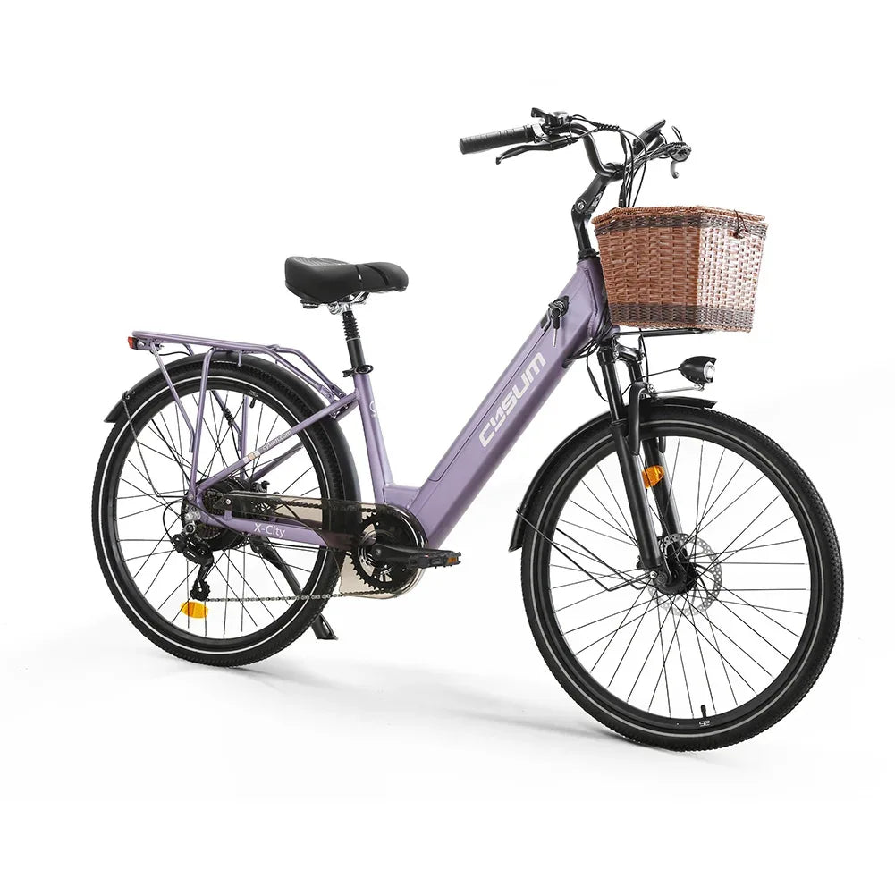 Cysum X-City Adult E-Bike 250W E-Bike for Men 48V 10.4ah Battery 26-Inch Tyre City E-Bike