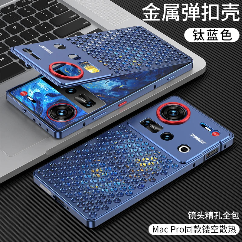 1:1 Copy for MacPro heat dissipation Metal bumper for ZTE Nubia Z70 Ultra Z70U cover Case Full Aluminium Alloy silky capas Funda