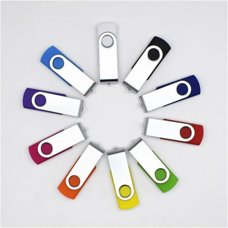 Usb Flash Drive Wholesale Custom LOGO Gift Thumb Colorful Metal Flash Drive Pendrive USB 2.0 3.0 1GB 2GB 4GB 8GB 16GB 32GB 64GB
