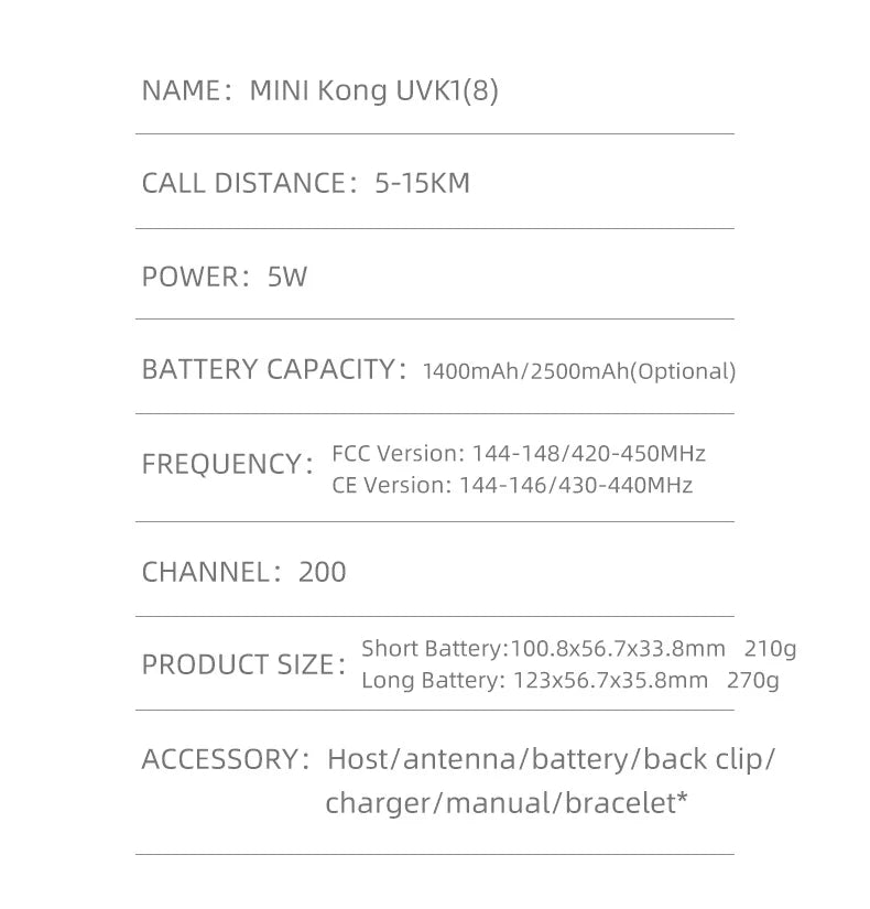 Quansheng UV-K1(8) Air Band Walkie Talkie 50-600MHz Full Band Receive UHF VHF Ham Radio Wireless Frequency Copy Type-C Charging