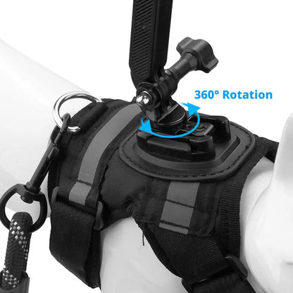 Dog Harness for All Action Cameras Soft Adjustable Dog Harness Mount for Large Medium Small Dogs Used for Chest Back Fixation