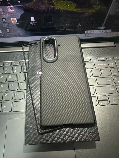 Z Fold 7 Aramid Case for Samsung Galaxy Z Fold 7 Magnetic Case Aramid Carbon Fiber Cover MagSafe/Qi2 Charging Armor Protective