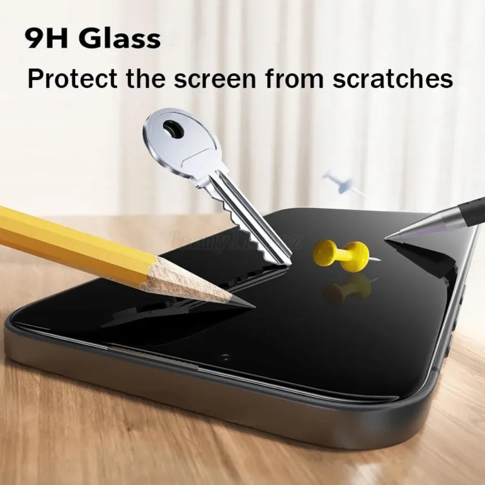 2Pcs Ultra HD Tempered Glass For iPhone 17 16 15 14 13 Pro Max Air 16e 12 11 Pro 15 14 Plus XS XR One Click Easy Install Glass