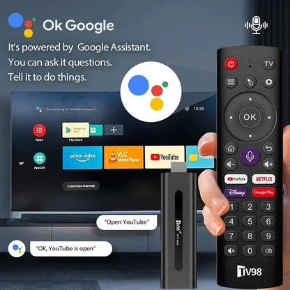 Android TV Stick Set Top Box 8K Dual WiFi 6 Quad Core BT5.0 HDR+10 Google Assistant for Netflix YouTube iptv H313 Media Player