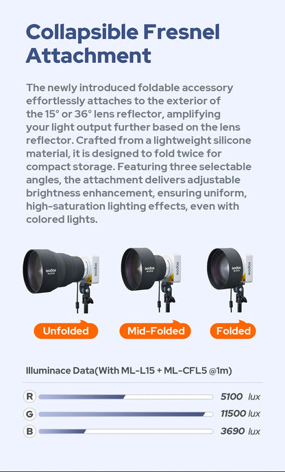 Godox ML100R 110W RGB LED Video Light 2800-6500K 11 FX Effects APP Control Godox Mount for Filmmaking/Live Streaming/Vlog