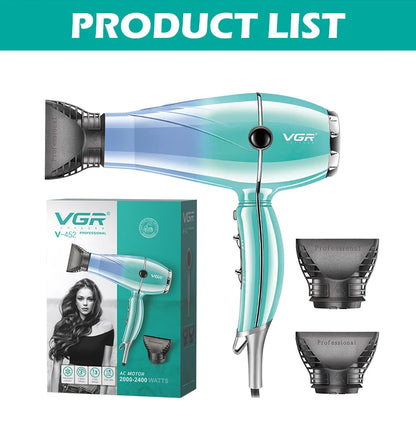 VGRV-452 professional hair care hair dryer 2000-2400W super strong wind power dormitory home negative ion hair care styling wind