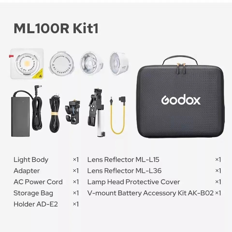 Godox ML100R 110W RGB LED Video Light 2800-6500K 11 FX Effects APP Control Godox Mount for Filmmaking/Live Streaming/Vlog