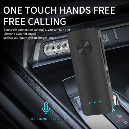 2-In-1 Wireless Audio Adapter Bluetooth 5.3 Receiver Transmitter 3.5mm Jack AUX Lossless Sound MIC For Car Speaker TV PC