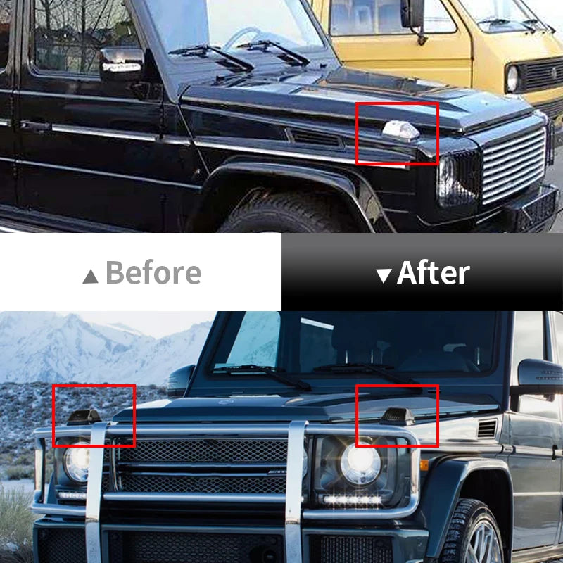 For Benz W463 G-Class G500 G550 G55 G63 G65 AMG 1990-2018 Front Turn Signal Lamp Lens Shells OEM:4638260057