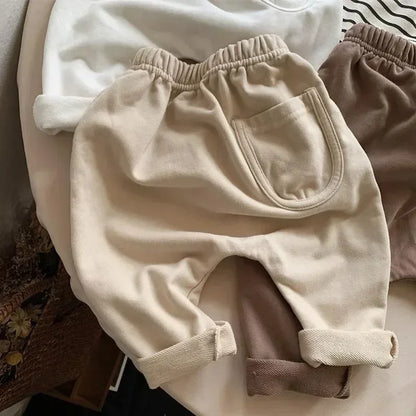 2025Spring Autumn New Baby PP Pants 1-5Y Boys Girls Cotton Striped Loose Harem Trousers Toddler Daily Infant Wear Kids Clothing