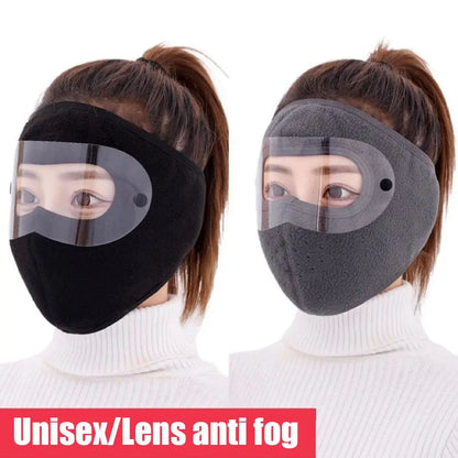 Winter Windproof Mask Thickened Warm Fleece Breathable Motorcycle Cycling Face Mask Bike Riding Sportmask Cover Goggles