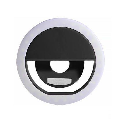 Universal Clip-On LED Selfie Ring Light, Rechargeable and Portable with 3 Adjustable Brightness Levels for All Phones