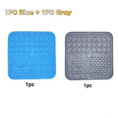 Pet Lick Silicone Mat Slow Feeder Dog Food Plate Bathing Distraction Sucker Training Feeder Supplies for Dogs