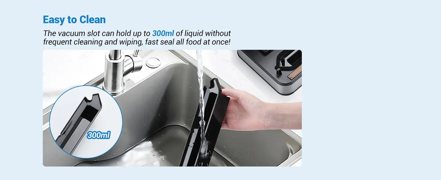 INKBIRD INK-VS04 Large Vacuum Sealer Dry/Wet/Liquid Food Sealed Packaging Kitchen Food Storage Seal Built-In Cutter&Storage Bags