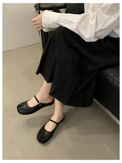 Women Tabi Ninja Slippers Brand Mules Soft Microfiber Comfy Flats Fashion Split Toe Slides Casual Loafer Shallow Ballerina Mujer
