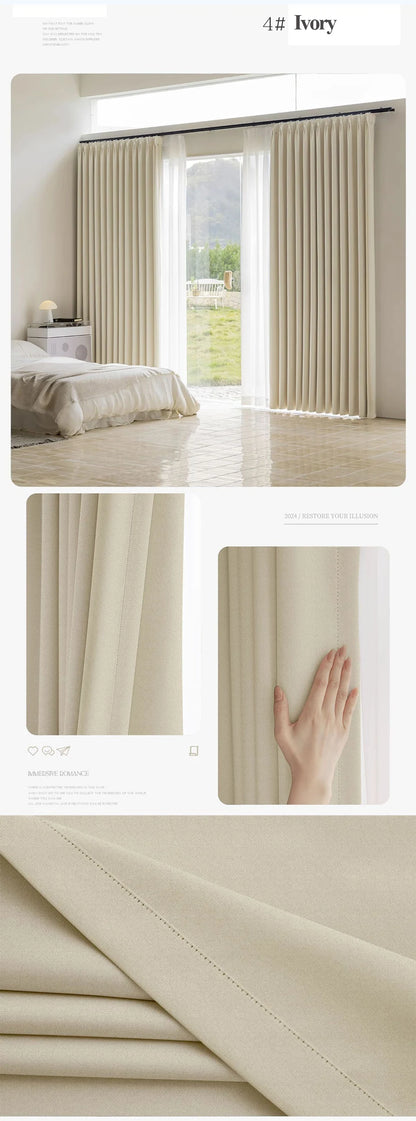 Custom size 300cm Height 80-95% shading Rate Blackout Curtain for Bedroom Window Living Room Drapes,Front and Back Color Same