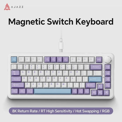 New Ajazz Ak820 Max Ultra/MAX Magnetic Switch Mechanical Keyboard 8k 128khz 0.01mm Rgb Customized Wired Gaming Keybaord E-Sports