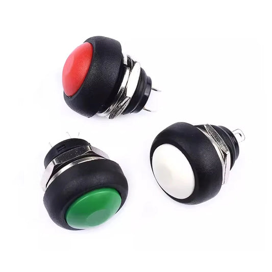1-10PCS PBS-33B 12MM Small Pushbutton Switches Waterproof Switch Self-resetting Round Without Locking PBS-33B Push button switch by PDG ibma