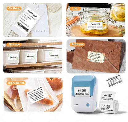 Niimbot B21 B1 Mini Portable Thermal Label Printer Office Supplies Adhesive Sticker Printers Maker Without Ink For Phone