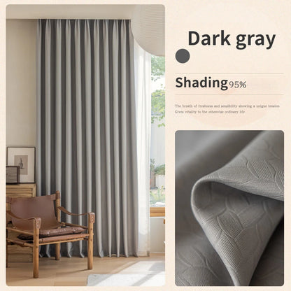 French Cream Style Bay Window Drape Bedroom Thick Full Blackout Curtain Hotel Soundproof Drapes Large Area Living Room Curtains