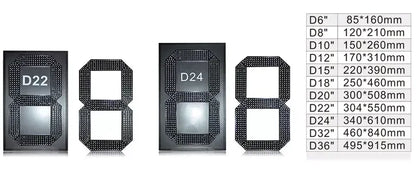 Hot Sale 8 inch Waterproof 7segment Digital Led Module For Price/Time/Temperature/Score Sign