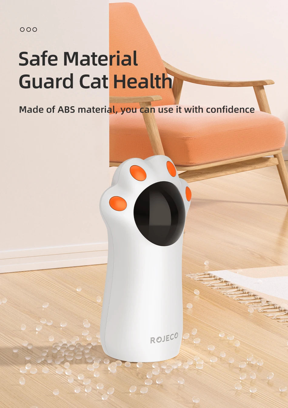 ROJECO Automatic Cat Laser Toy Interactive Intelligent Toys LED Motion Activate Pet Indoor Handheld Wireless Cat Toy Accessories