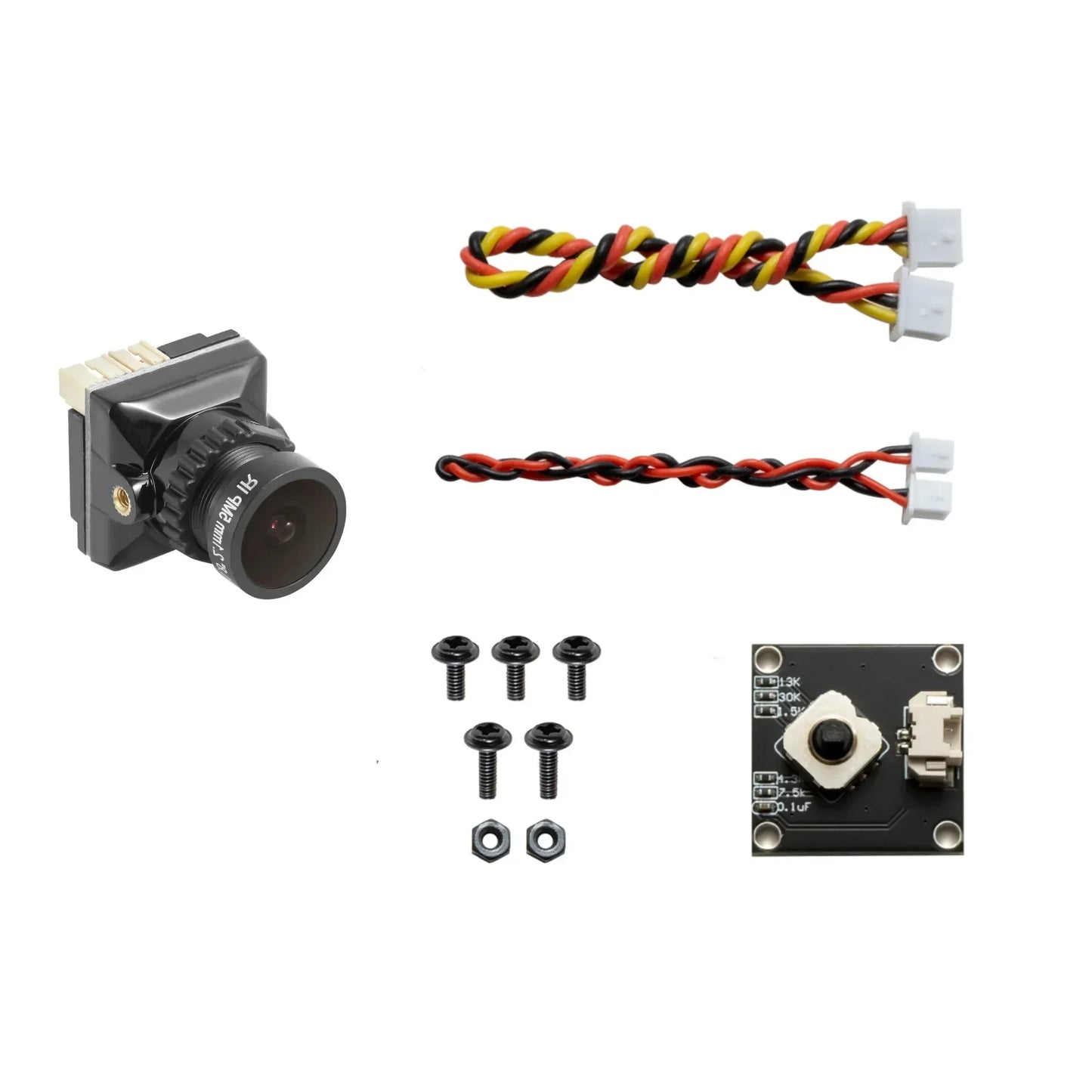 1/3 CMOS 1500TVL Mini FPV-camera met 2,1 mm lens 5V-30V PAL / NTSC Interne OSD verstelbaar voor RC FPV Racing Drone