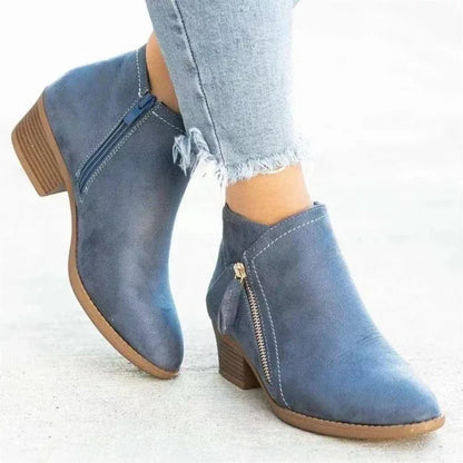 Fashion Versatile Women Shoes Winter New Pointed Heel Shoes Thick Sole Anti Slip Women's Boots Simple Comfor Women's Ankle Boots