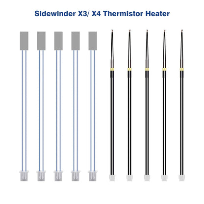 For Artillery SW-X3 X4 3D 24V 48W Ceramic Cartridge Heater Heating Rod 100K NTC Thermistor For Sidewinder X3 X4 3d printer