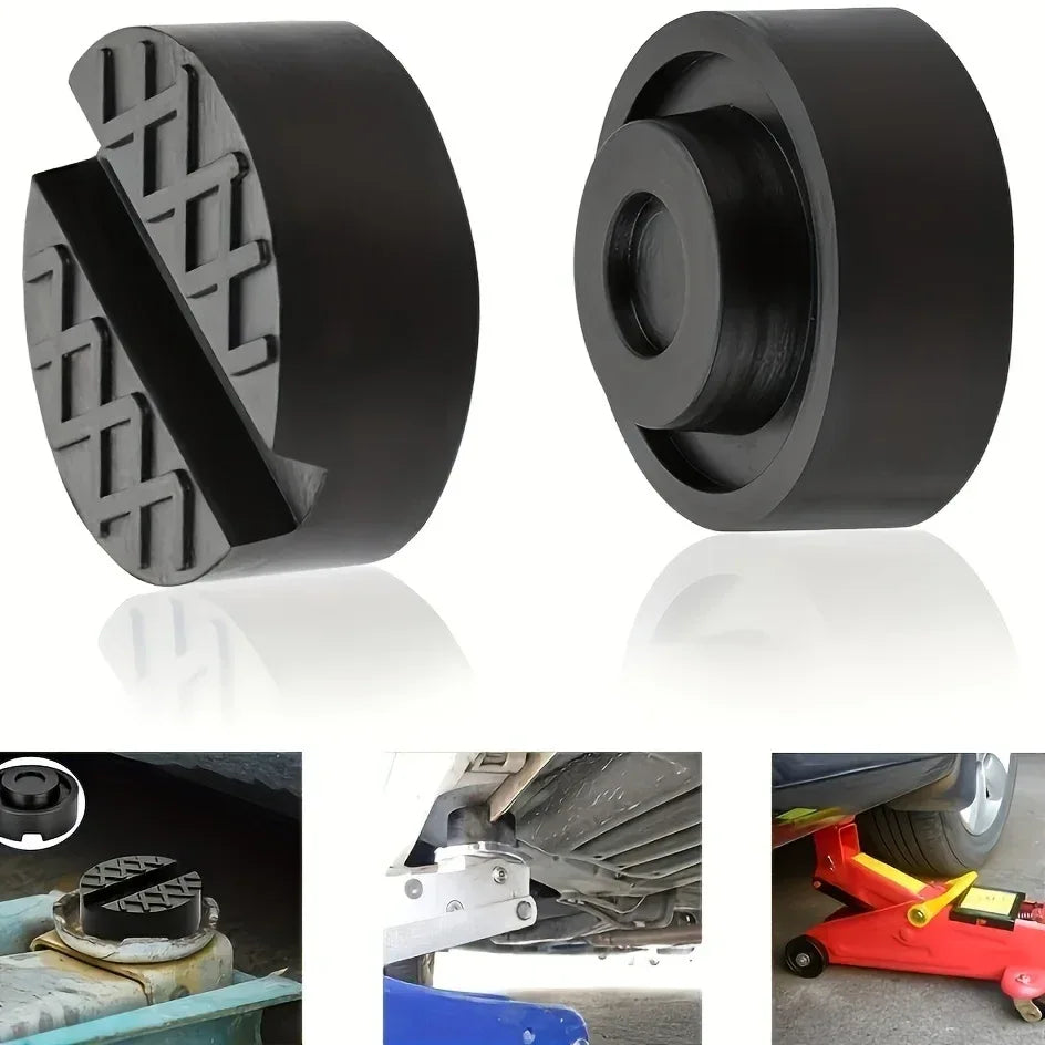 Universal Rubber Jack Pad Support Pinch Weld Slotted Floor Frame Rail Adapter Car Removal Repair Tool Rubber Block Floor Jack