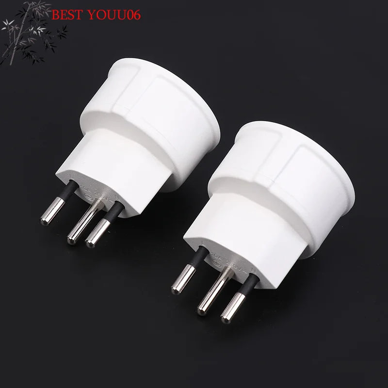 (YOUU06)1pc Embedded Swiss Adapter Converter Plug EU DE Germany Socket 3Pin Swiss Plugs Adaptor Swiss Plug Turn To French Plug