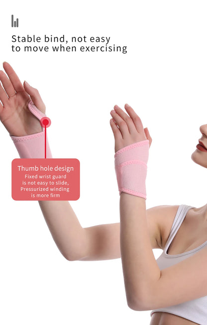 GOBYGO 1Pcs Wrist Support Sport Fitness Wristband Training Safety Hand Bands Sprain Gym Wrist Thumb Support Straps Wraps Bandage