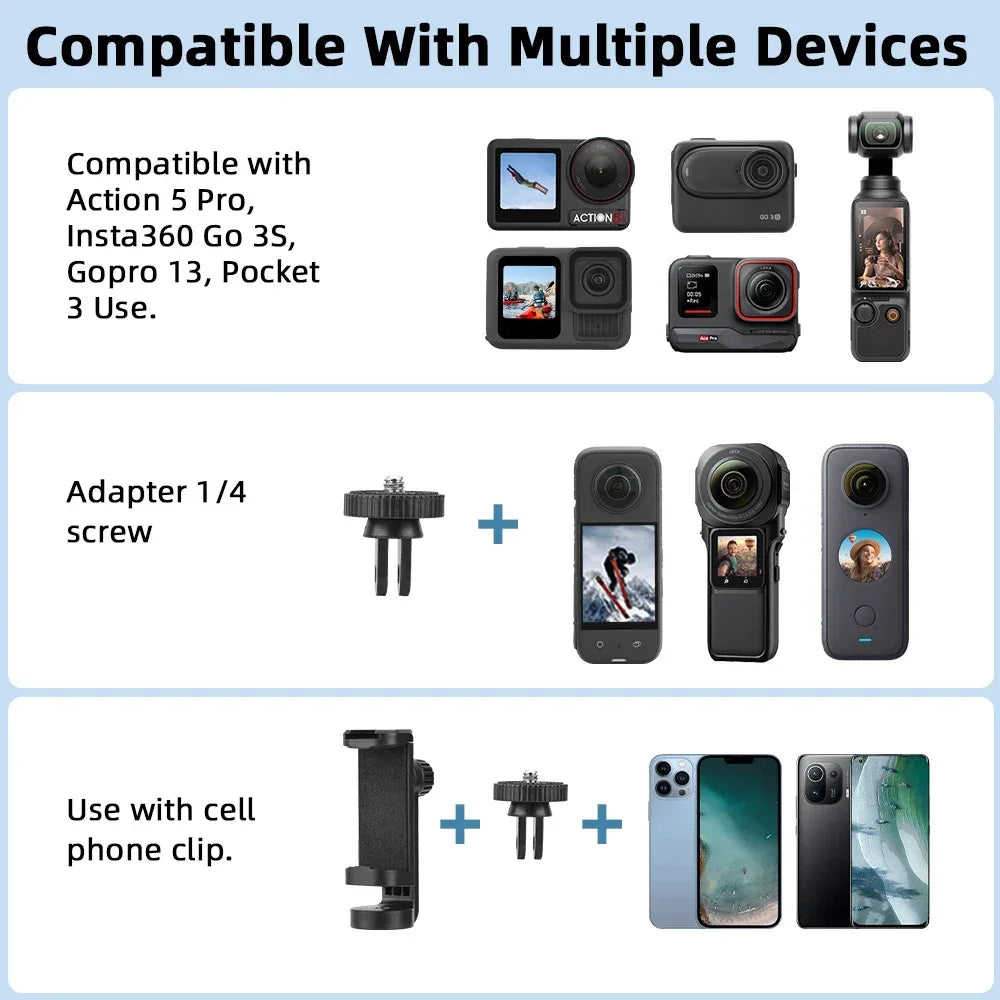 Neck Mount For DJI Osmo Action 5 Pro 4/Gopro 13/Insta360 Ace Pro/2,First Person View Riding Running Vlog Recording Accessories