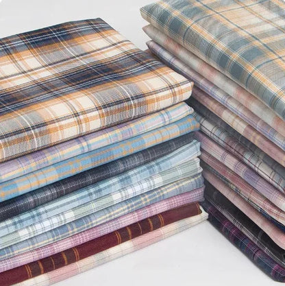 Plaid Fabric By The Meter for Japanese Jk Uniform Skirts Clothing Hair Band Clothes Pillowcases DIY Sewing Textile Anti Wrinkle