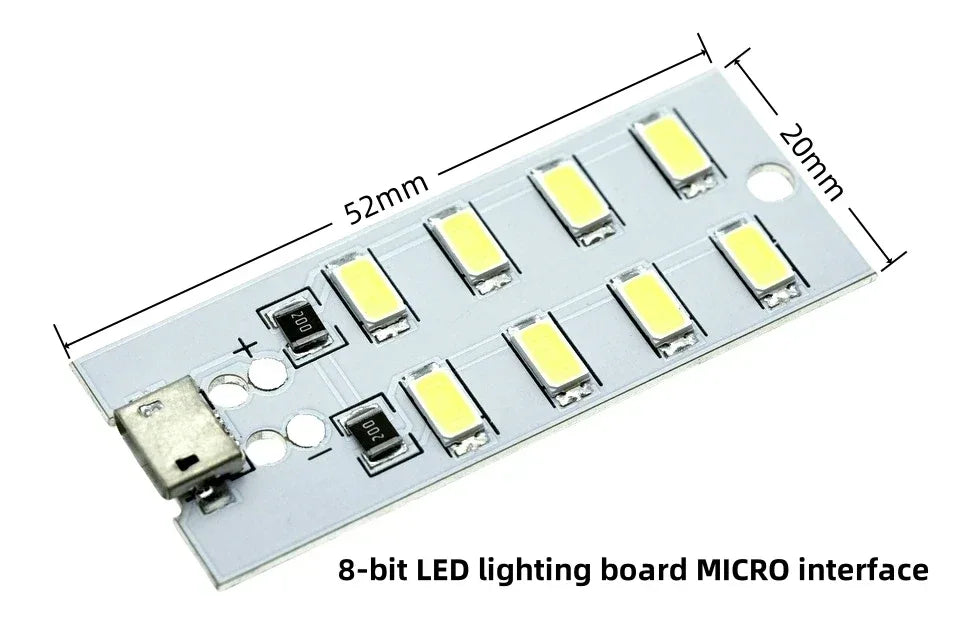 5730 SMD LED Light Panel 5V 450mA Micro USB Powered for Emergency Night Lamp Mobile Charger