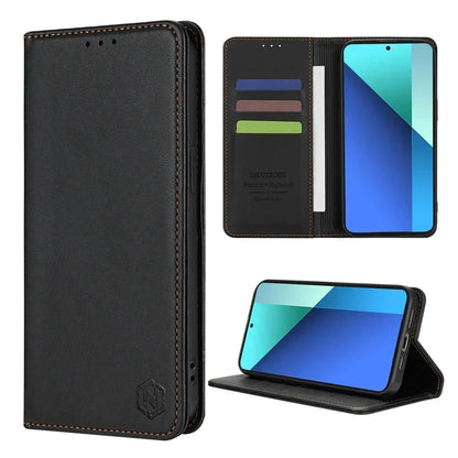 Wallet Skin friendly Magnetic Card Slot Flip Leather Case For Xiaomi 14T Poco X7 C75 M7/X6 Pro Redmi 14C 13 A4 Note 14 Pro+ 14S