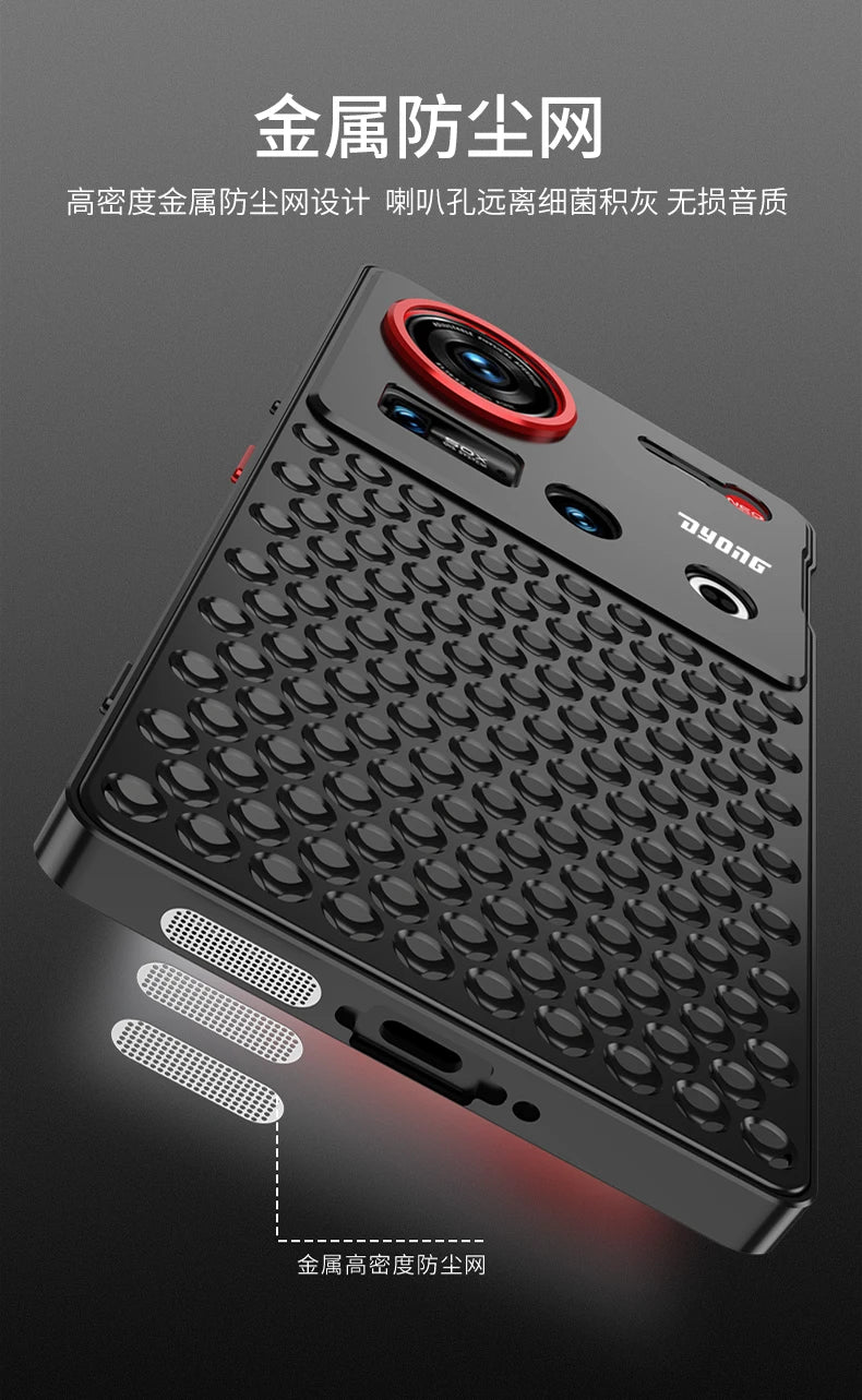 1:1 Copy for MacPro heat dissipation Metal bumper for ZTE Nubia Z70 Ultra Z70U cover Case Full Aluminium Alloy silky capas Funda
