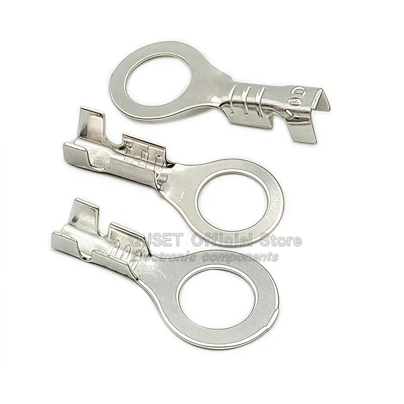 100PCS Circular Terminal Blocks DJ431 O-ring lugs Cold pressed connectors Copper lugs Terminal blocks Open ended bare ends 6.3mm