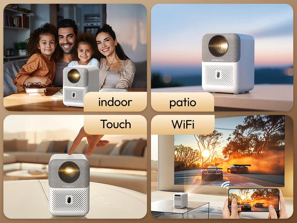 BYINTEK LOVE U4 Smart Mini Home Theater Projector 4K 1080P Video Android WIFI for Smartphone Cinema