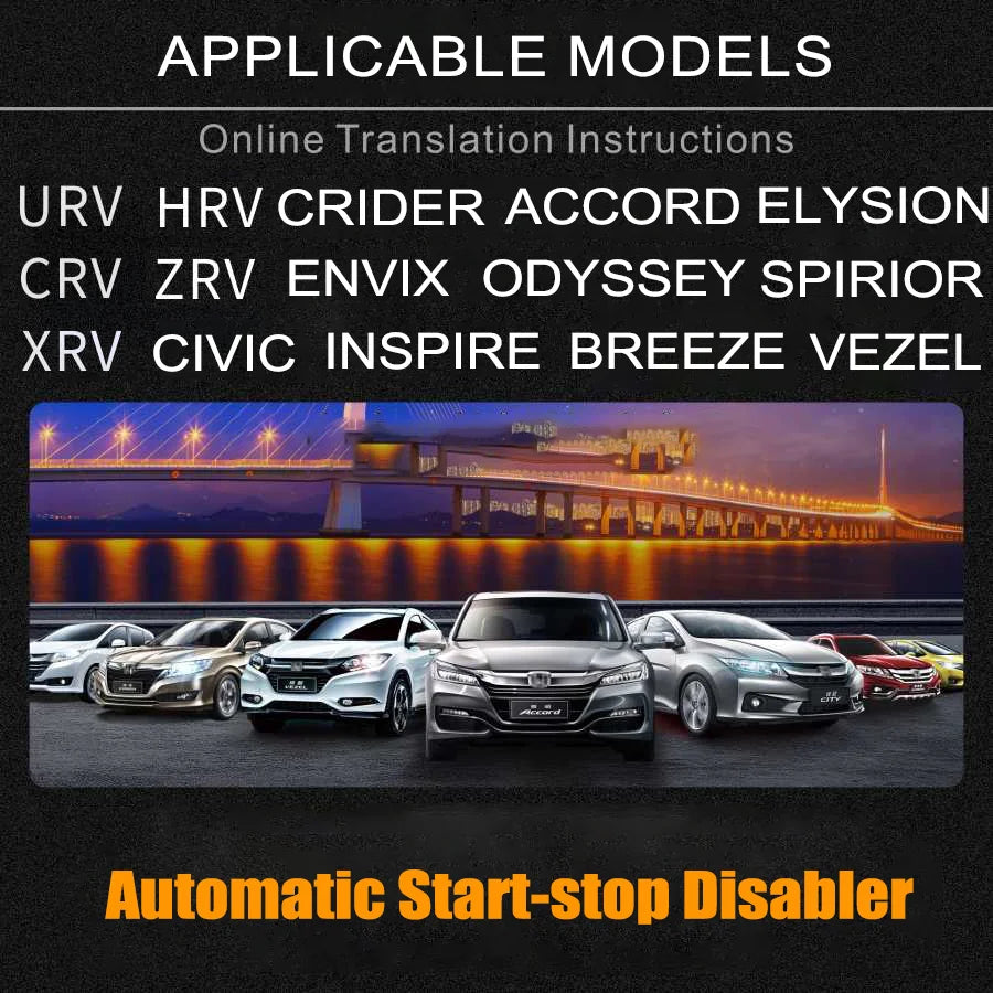 Auto Start Stop Off For Honda 10th Generation Accord Civic HRV URV CRV ZRV Inspire Breeze Crider Envix Auto Start-stop Disabler