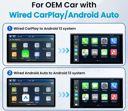 HDMI CarlinKit Android 13 CarPlay Ai Box SDM660 6225 Wireless CarPlay Android Auto Video TV Streaming Box for OEM Car 8G+128G