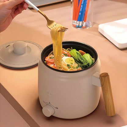 1.2L Electric Cooker Student Dormitory Low Power Noodle Cooker Multifunction Pot Portable Travel Mini Electric Hot Pot 200W